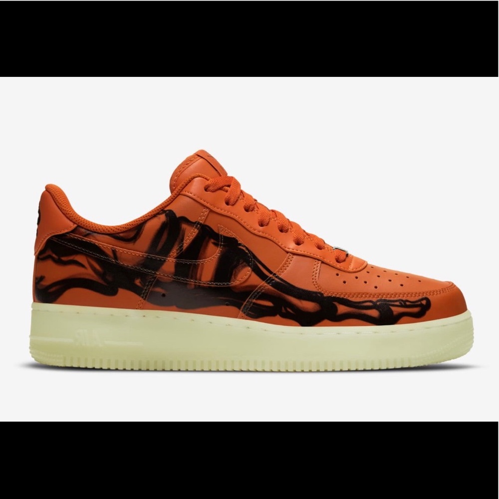 Nike Air Force 1 Low Skeleton Orange Size 8M